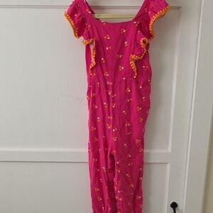 Girls Cat & Jack Pink Jumpsuit with Heart Details